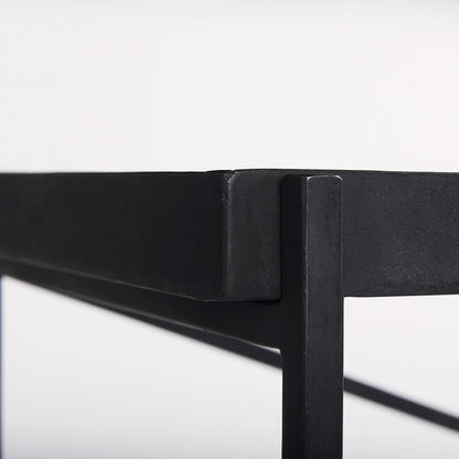 Mercana - Trey 72.0"L x 16.0"W x 30.0"H Black Metal W/Glass Console Table - 69785 view 7