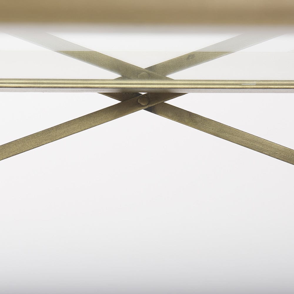 Mercana - Trey 72.0L x 16.0W x 30.0H Gold Metal W/Glass Console Table - 69782 view 7