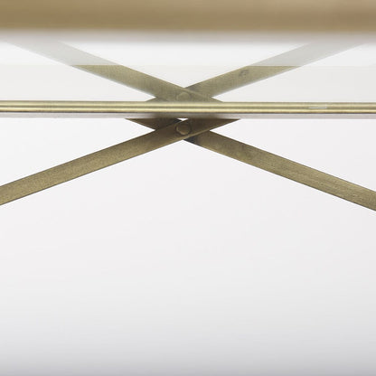Mercana - Trey 72.0L x 16.0W x 30.0H Gold Metal W/Glass Console Table - 69782 view 7