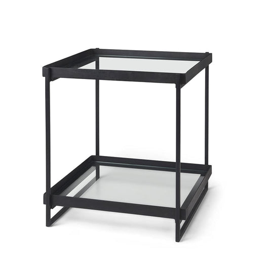 Mercana - Trey Black Metal W/Glass Accent Table - 69787 view 1