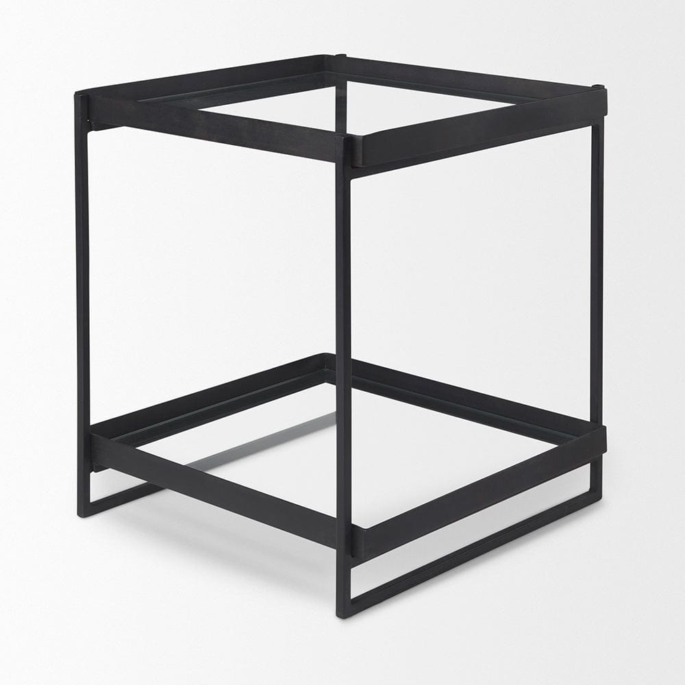Mercana - Trey Black Metal W/Glass Accent Table - 69787 view 4