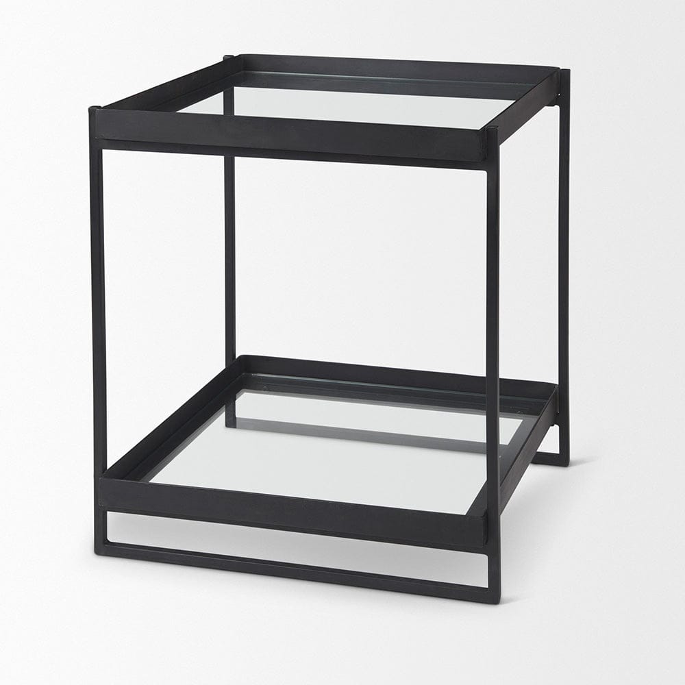 Mercana - Trey Black Metal W/Glass Accent Table - 69787 view 5