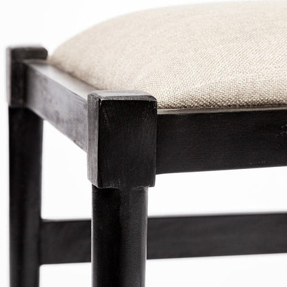 Mercana - Trixie I Black Wooden Base Linen Seat Dining Chair - 68865 view 8