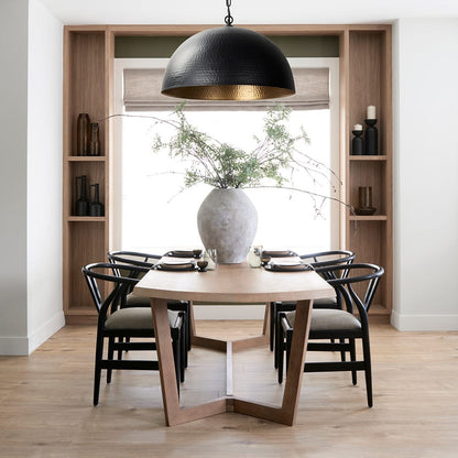 Mercana - Trixie I Black Wooden Base Linen Seat Dining Chair - 68865 view 13