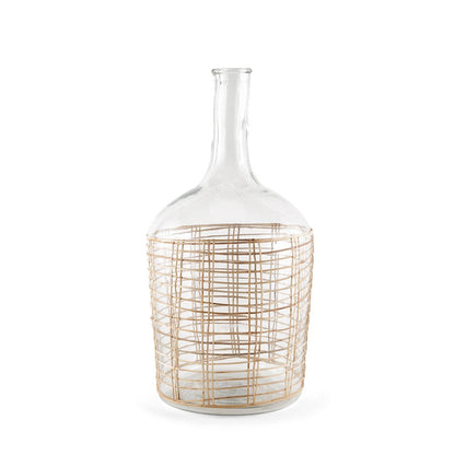 Mercana - Troian Large Rattan Wrapped Glass Bottle - 70933 view 1