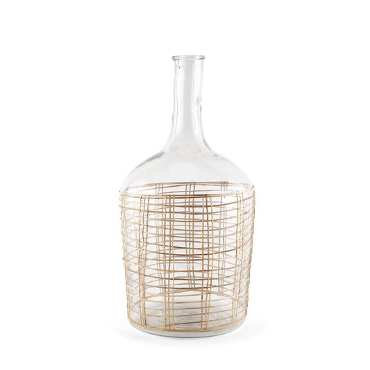 Mercana - Troian Large Rattan Wrapped Glass Bottle - 70933 view 1