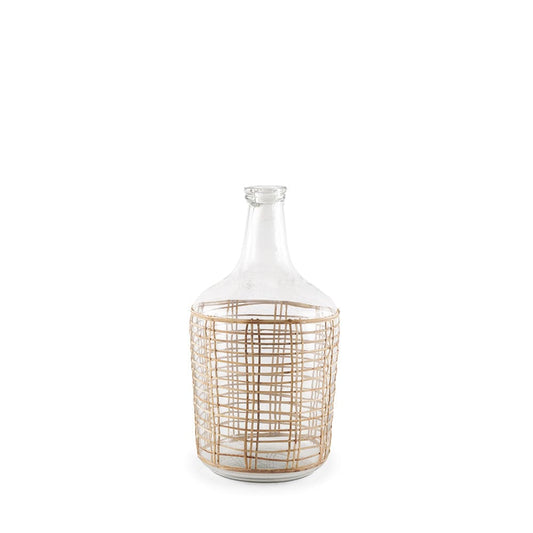 Mercana - Troian Medium Rattan Wrapped Glass Bottle - 70932 view 1
