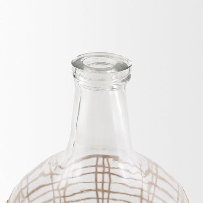 Mercana - Troian Medium Rattan Wrapped Glass Bottle - 70932 view 3