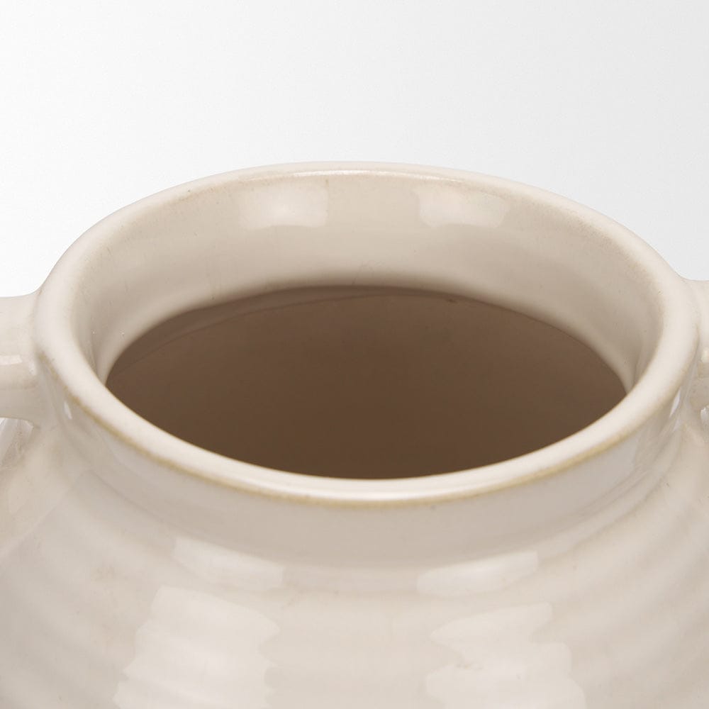Mercana - Tryna Large Beige w/ Matte Brown Ceramic Vase - 70994 view 5