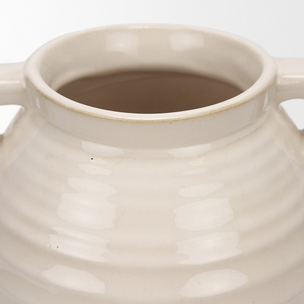 Mercana - Tryna Large Beige w/ Matte Brown Ceramic Vase - 70994 view 6