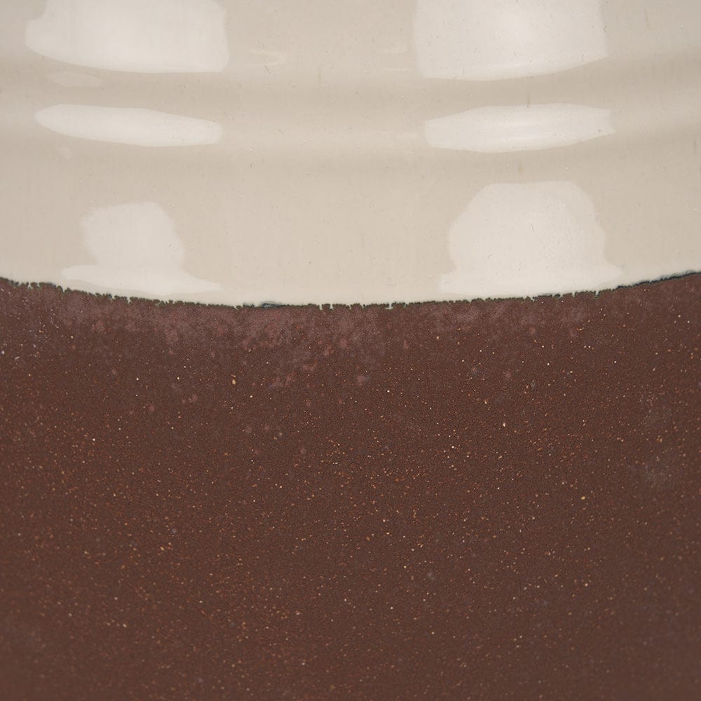 Mercana - Tryna Large Beige w/ Matte Brown Ceramic Vase - 70994 view 8