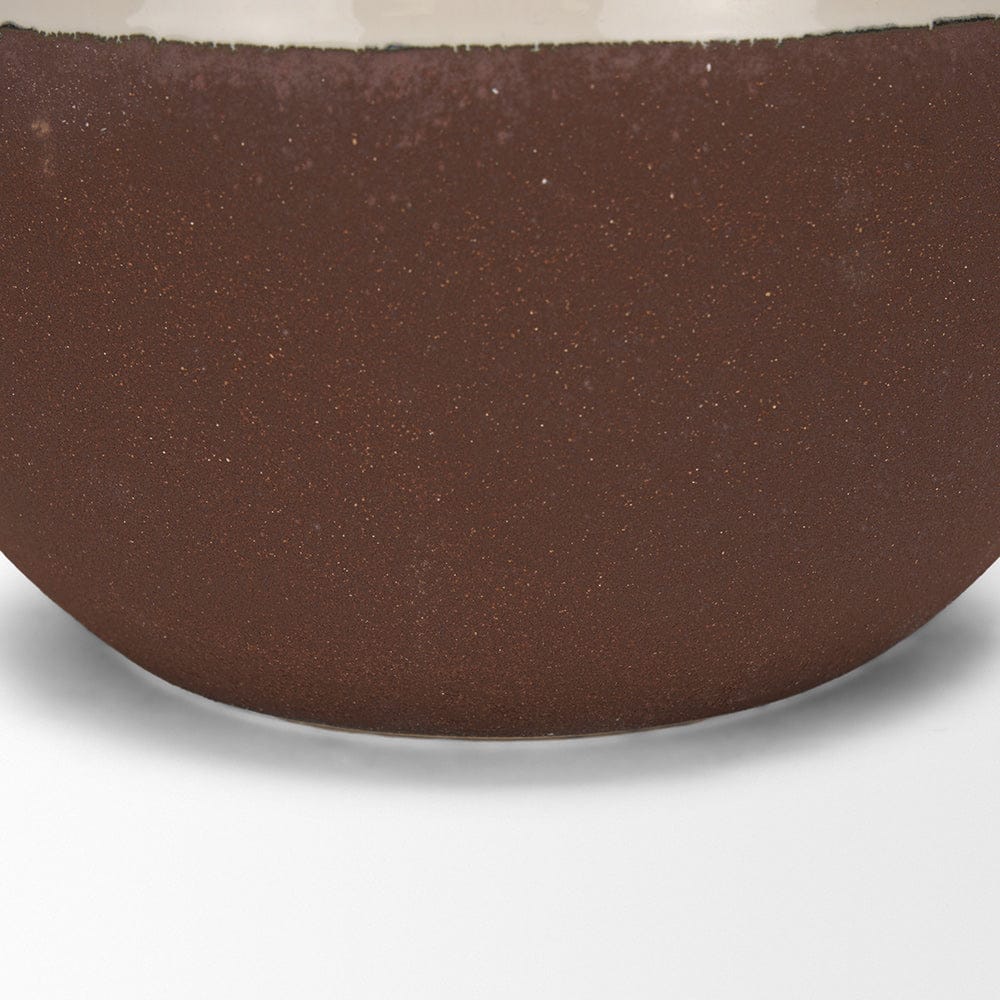 Mercana - Tryna Large Beige w/ Matte Brown Ceramic Vase - 70994 view 9