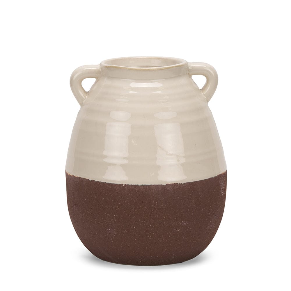 Mercana - Tryna Small Beige w/ Matte Brown Ceramic Vase - 70993 view 1
