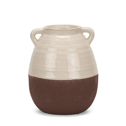 Mercana - Tryna Small Beige w/ Matte Brown Ceramic Vase - 70993 view 1