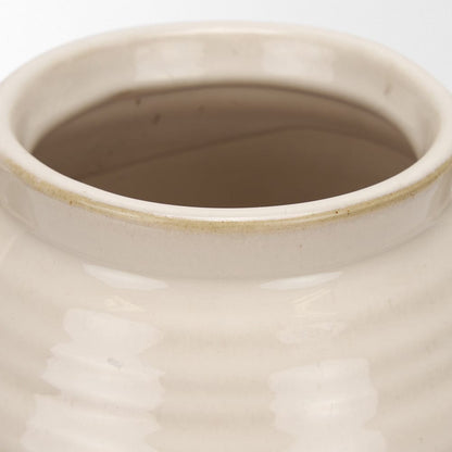 Mercana - Tryna Small Beige w/ Matte Brown Ceramic Vase - 70993 view 6