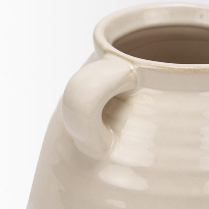 Mercana - Tryna Small Beige w/ Matte Brown Ceramic Vase - 70993 view 7