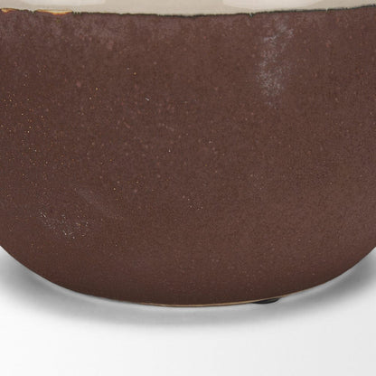 Mercana - Tryna Small Beige w/ Matte Brown Ceramic Vase - 70993 view 9