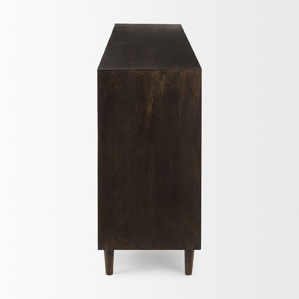 Mercana - Tucker Dark Brown w/ Carved Arch Pattern 4 Door Sideboard - 69955 view 3