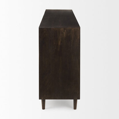 Mercana - Tucker Dark Brown w/ Carved Arch Pattern 4 Door Sideboard - 69955 view 3
