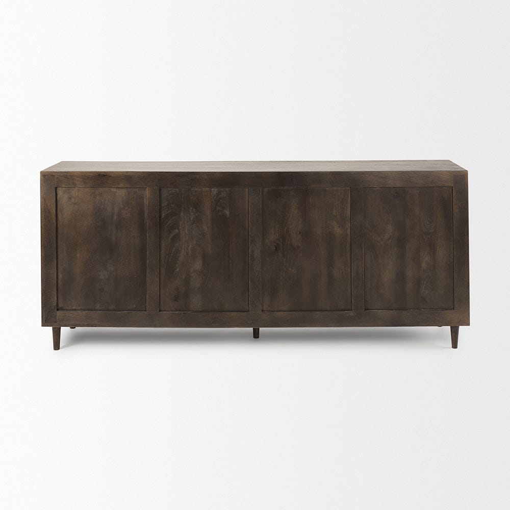 Mercana - Tucker Dark Brown w/ Carved Arch Pattern 4 Door Sideboard - 69955 view 4