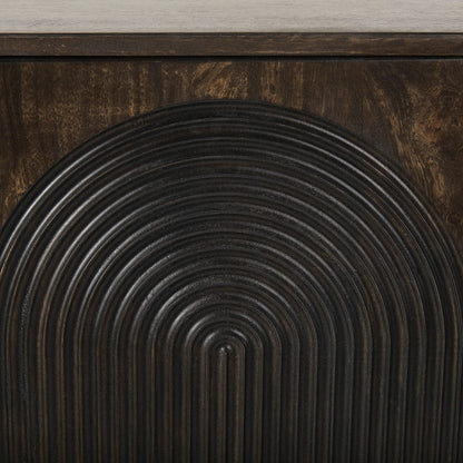 Mercana - Tucker Dark Brown w/ Carved Arch Pattern 4 Door Sideboard - 69955 view 9