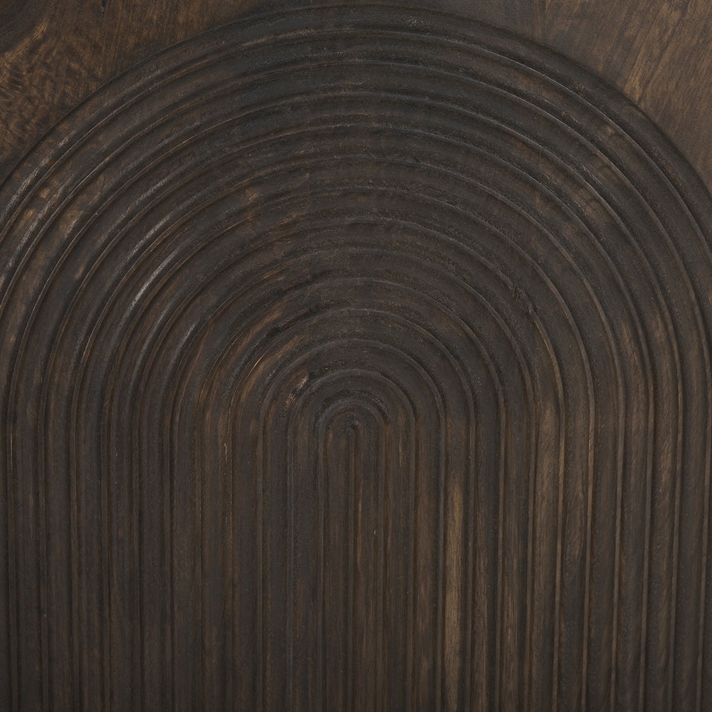 Mercana - Tucker Dark Brown Wood w/ Carved Arch Pattern 2 Door Cabinet - 69953 view 9