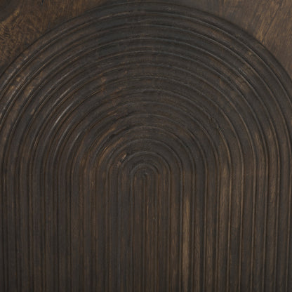 Mercana - Tucker Dark Brown Wood w/ Carved Arch Pattern 2 Door Cabinet - 69953 view 9