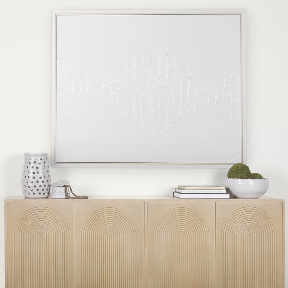 Mercana - Tucker Light Brown Wood w/ Carved Arch Pattern 4 Door Sideboard - 69954 view 13
