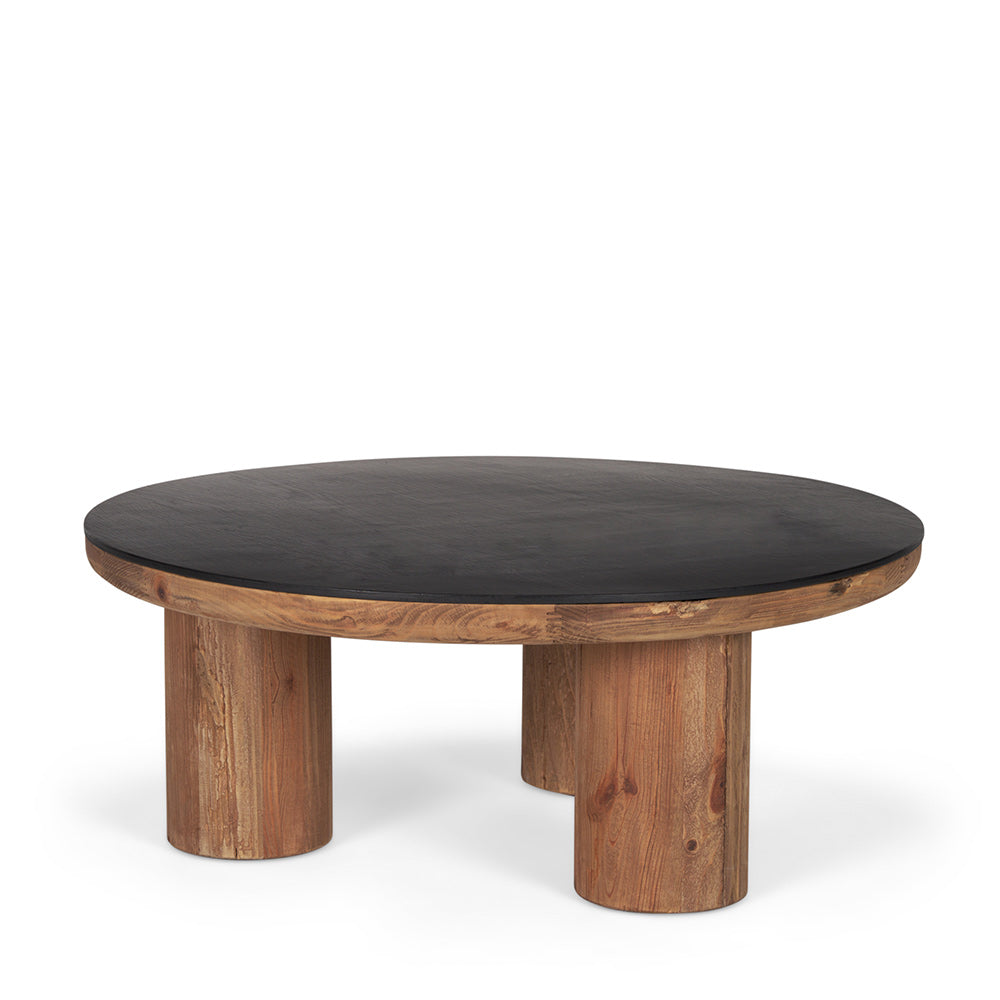 Mercana - Tucson Natural Wood w/ Round Black Oak Top Coffee Table - 70888-AB view 1