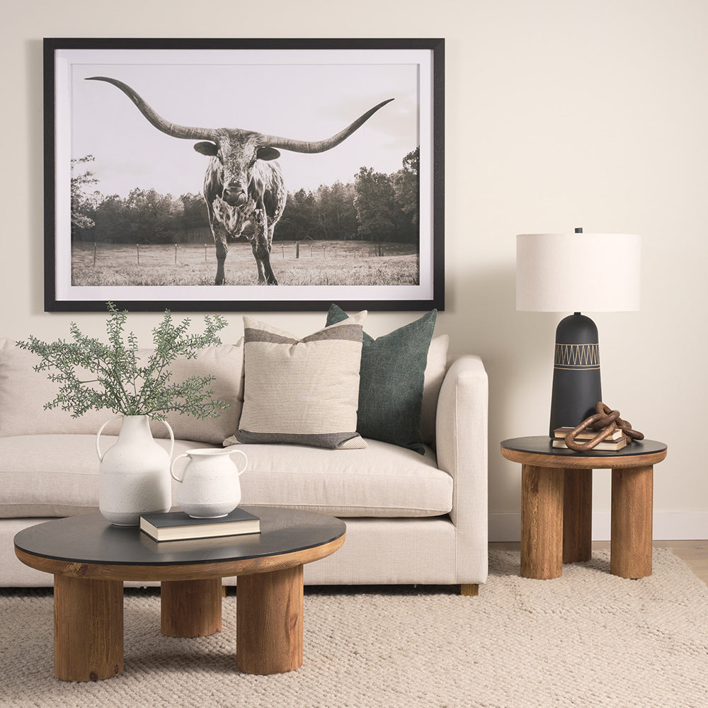Mercana - Tucson Natural Wood w/ Round Black Oak Top Coffee Table - 70888-AB view 10