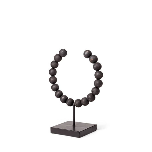 Mercana - Tulane I Small 9L x 5W Black Beaded Broken Sphere Decorative Object - 68682 view 1