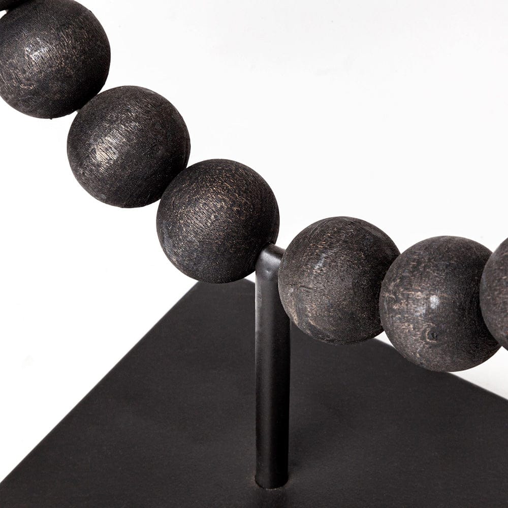 Mercana - Tulane I Small 9L x 5W Black Beaded Broken Sphere Decorative Object - 68682 view 5