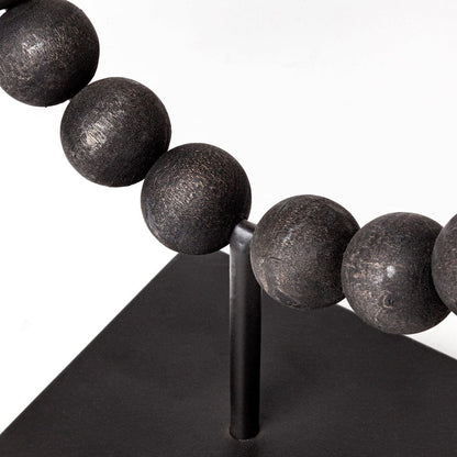 Mercana - Tulane I Small 9L x 5W Black Beaded Broken Sphere Decorative Object - 68682 view 5