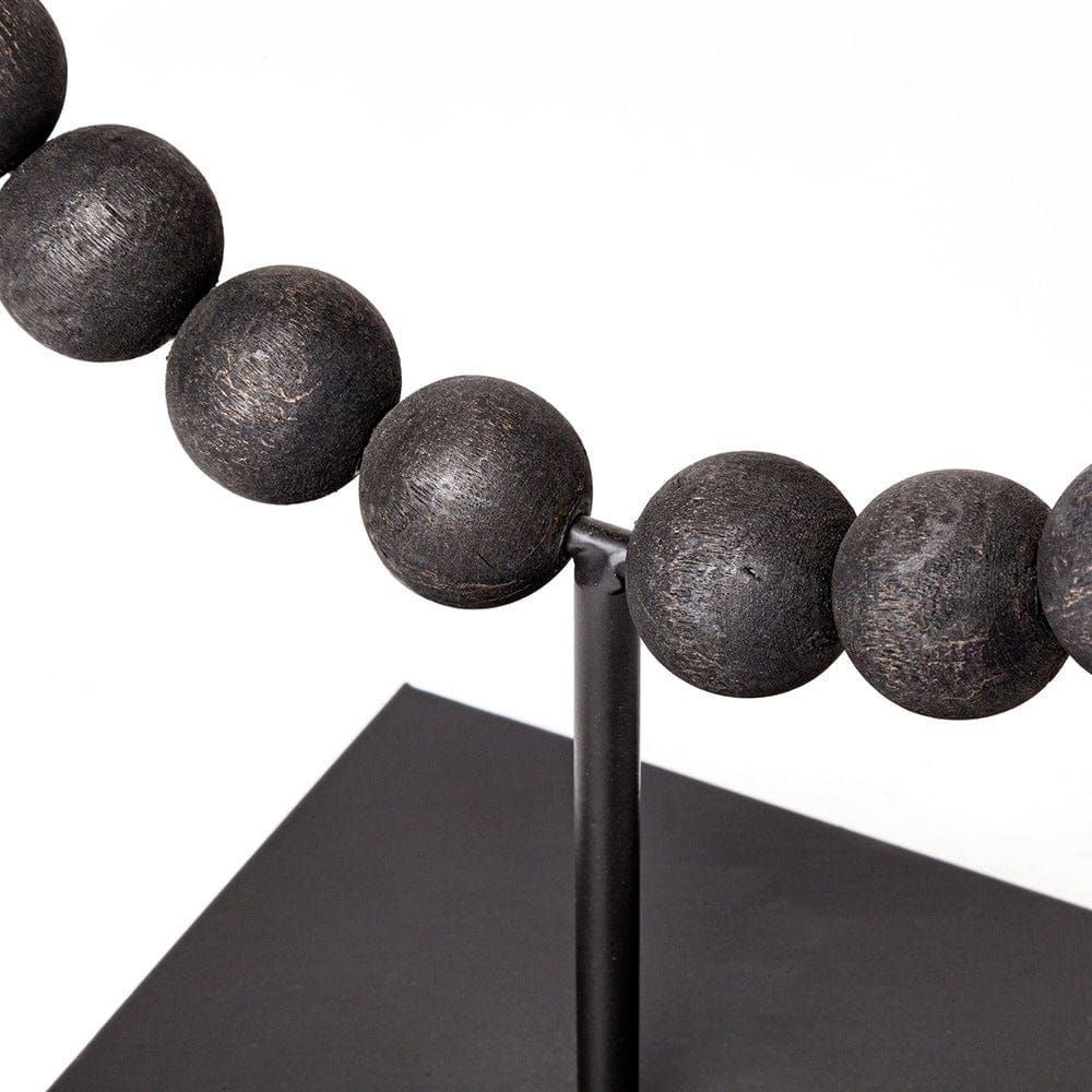 Mercana - Tulane II Large 12L x 6W Black Beaded Broken Sphere Decorative Object - 68683 view 5