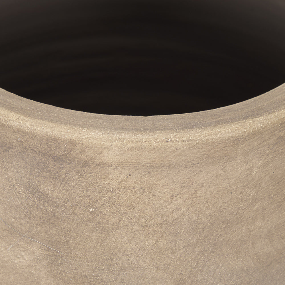 Mercana - Tully Textured Matte Brown w/ Matte Black Ceramic Floor Vase - 71001 view 8