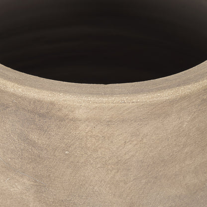 Mercana - Tully Textured Matte Brown w/ Matte Black Ceramic Floor Vase - 71001 view 8