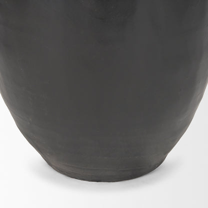 Mercana - Tully Textured Matte Brown w/ Matte Black Ceramic Floor Vase - 71001 view 10
