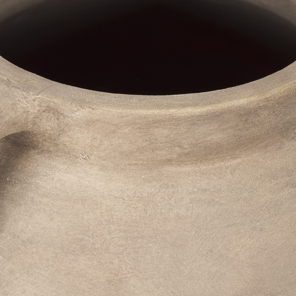 Mercana - Tully Textured Matte Brown w/ Matte Black Short Ceramic Floor Vase - 71002 view 8