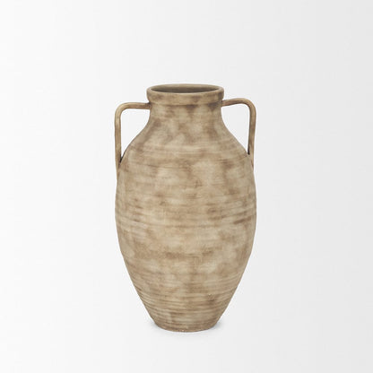 Mercana - Tulsi Small Matte Earth Brown Ceramic Floor Vase - 70999 view 2