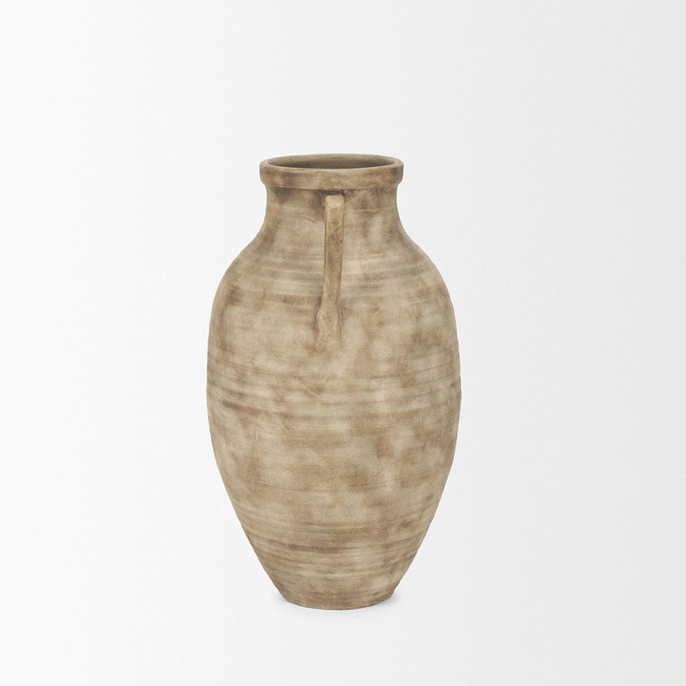 Mercana - Tulsi Small Matte Earth Brown Ceramic Floor Vase - 70999 view 3