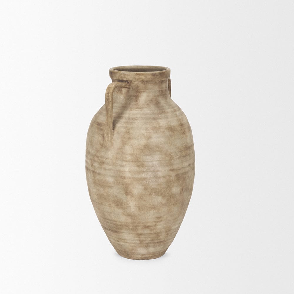 Mercana - Tulsi Small Matte Earth Brown Ceramic Floor Vase - 70999 view 4