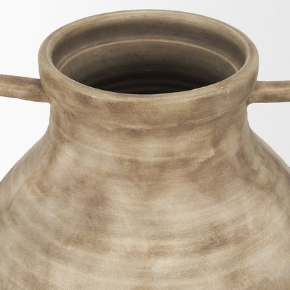 Mercana - Tulsi Small Matte Earth Brown Ceramic Floor Vase - 70999 view 6