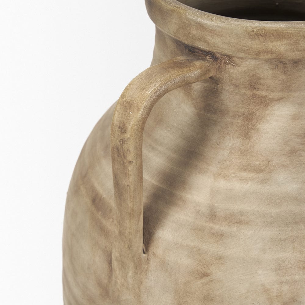 Mercana - Tulsi Small Matte Earth Brown Ceramic Floor Vase - 70999 view 7