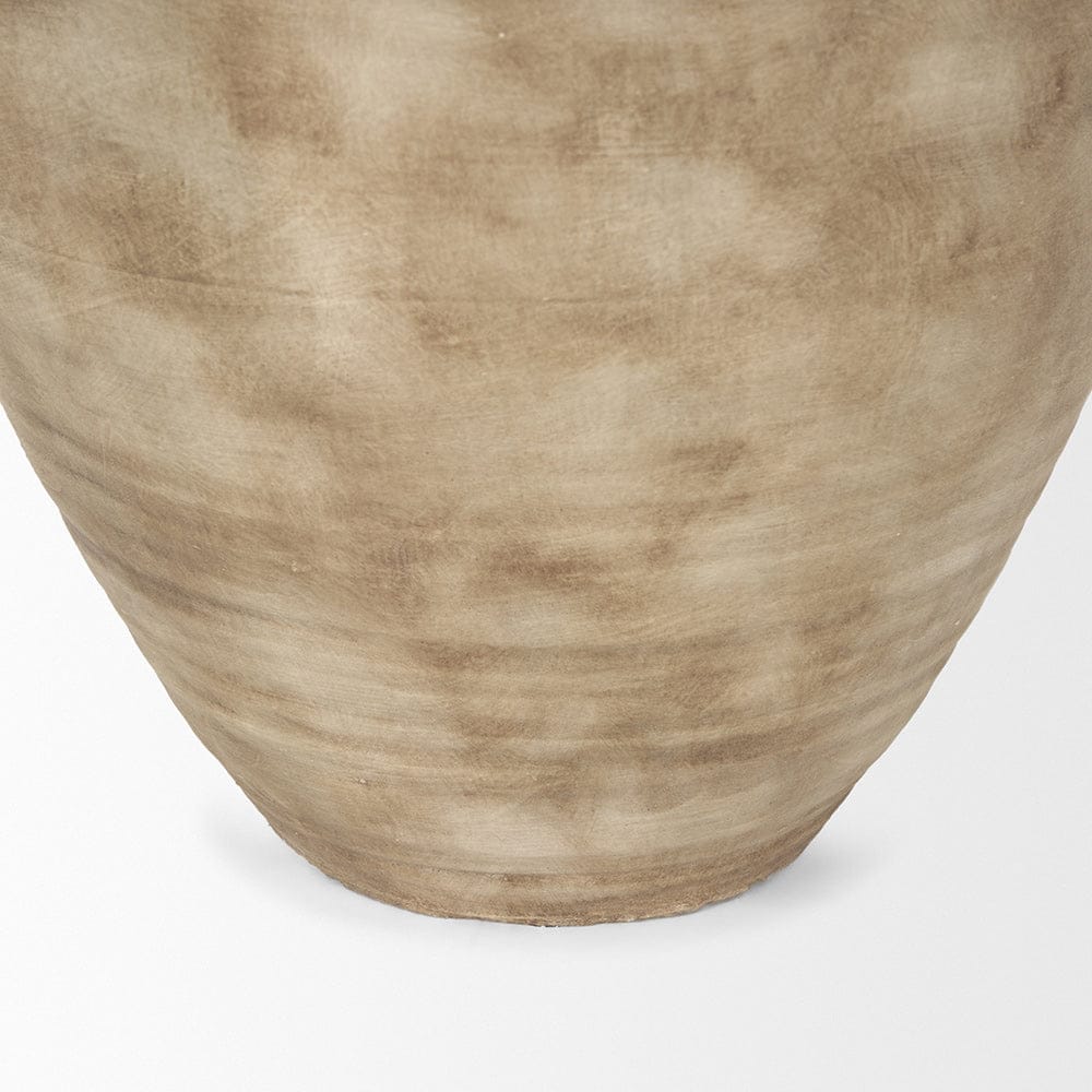 Mercana - Tulsi Small Matte Earth Brown Ceramic Floor Vase - 70999 view 9