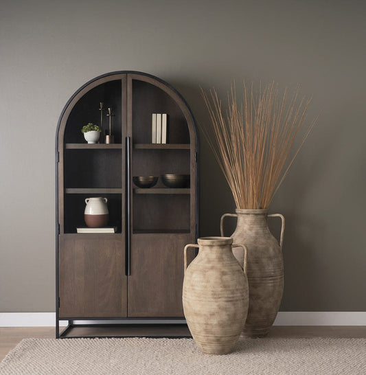 Mercana - Tulsi Tall Matte Earth Brown Ceramic Floor Vase - 71000 view 2