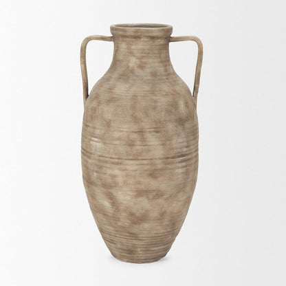 Mercana - Tulsi Tall Matte Earth Brown Ceramic Floor Vase - 71000 view 3