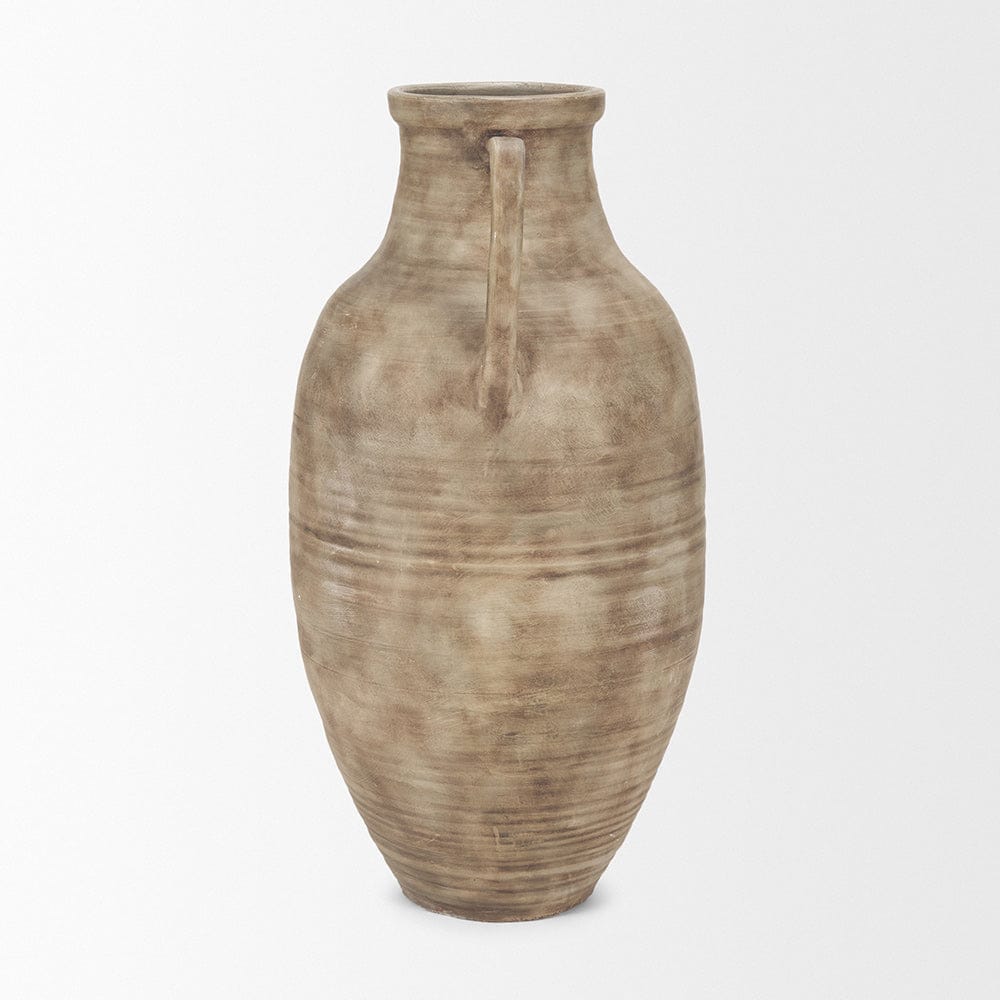 Mercana - Tulsi Tall Matte Earth Brown Ceramic Floor Vase - 71000 view 4