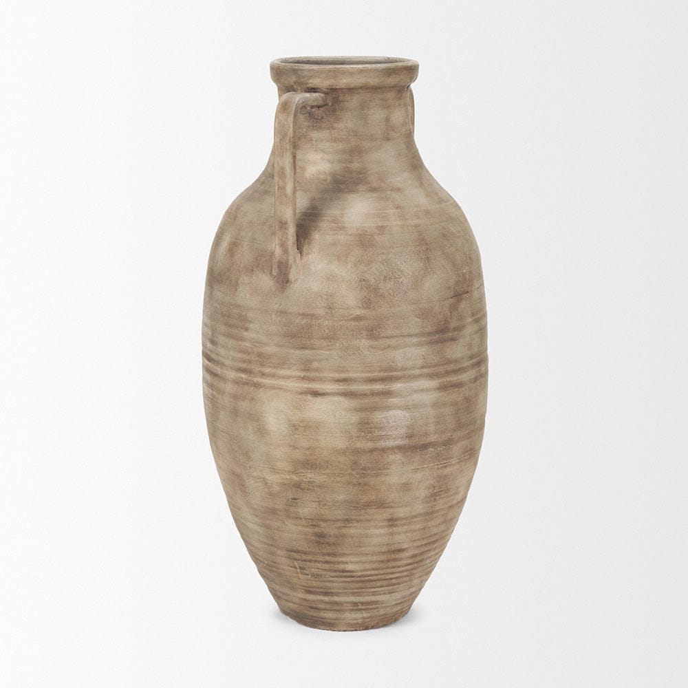 Mercana - Tulsi Tall Matte Earth Brown Ceramic Floor Vase - 71000 view 5