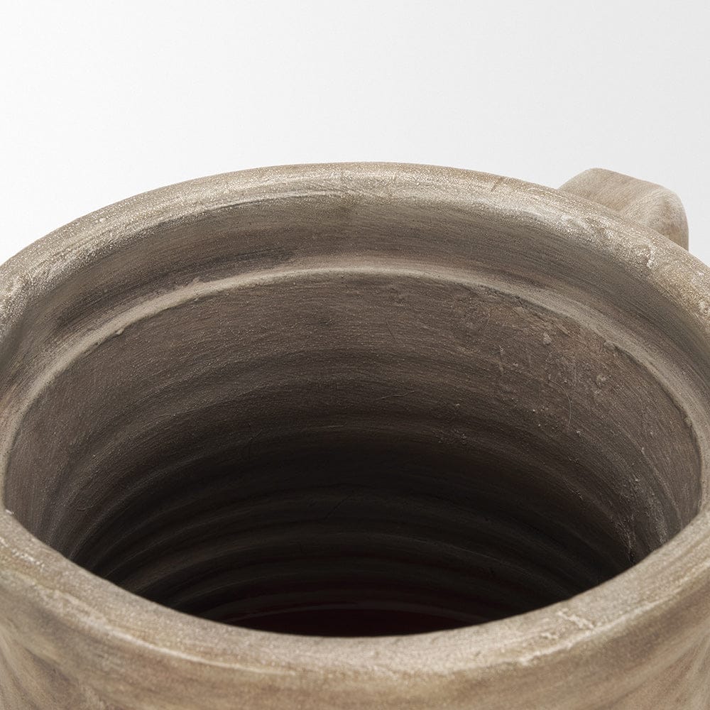 Mercana - Tulsi Tall Matte Earth Brown Ceramic Floor Vase - 71000 view 6