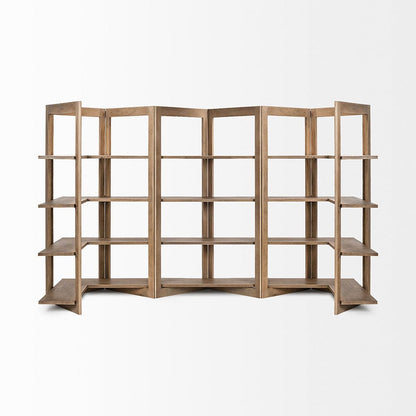 Mercana - Turnbull I 42L x 16W x 72H Light Brown Wood Four Shelf Shelving Unit - 68212 view 9